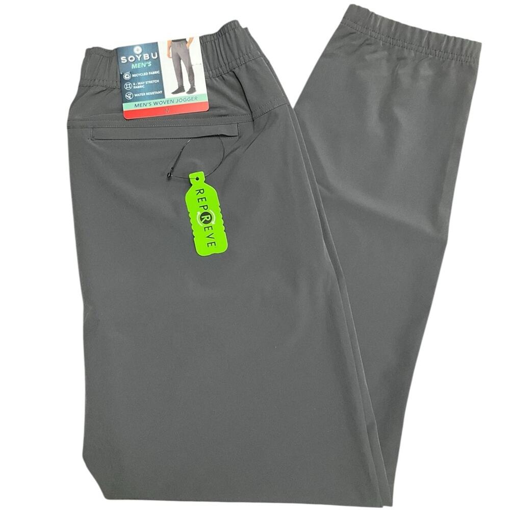 Soybu Men's Gray Woven Jogger Pants Lightweight Size Medium NWT